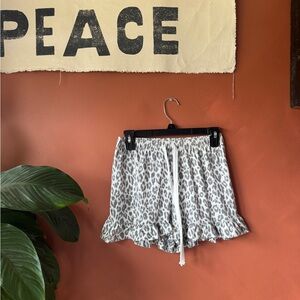 Target Gray Leopard Print Pajama Shorts